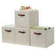thumbnail image 1 of DECOMOMO Bacs de Rangement en Tissu 13 Pouces x 15 Pouces x 13 Pouces, Ensemble de 4, Beige, 1 of 6
