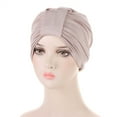 thumbnail image 6 of Baqcunre Clearance! Headbands for Women, Women Knot Fashion Pleated Turban Cap Headwrap Sleep Hat, Bandanas for Women, Bandanas for Men, 6 of 7