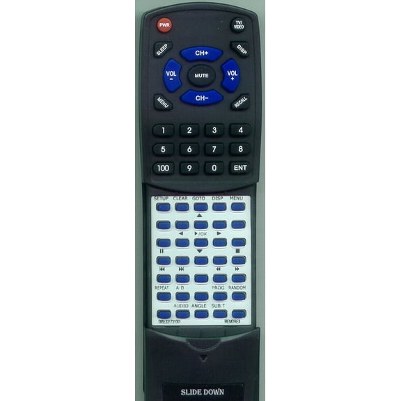 Replacement Remote for MEMOREX 086E-3317310-01, 086E331731001, RT086E331731001, MVDP1012, MVDP1085, MVDP1102, MVDP1088