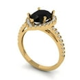 thumbnail image 2 of Clara Pucci 14K Yellow Gold Solid Gold Onyx Halo Anniversary Ring for Women - 2.38 cttw Pear Cut, 2 of 7
