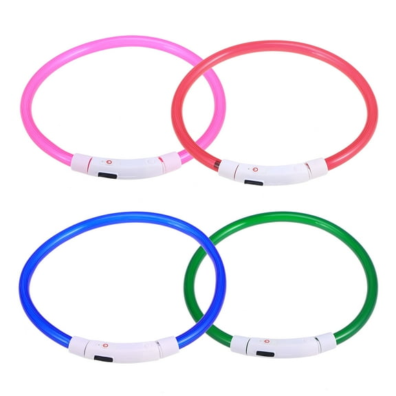 Raindrops 1Pack Led Dog Collar Usb Rechargeable Flexible Pet Glow Collar For Nighttime Use