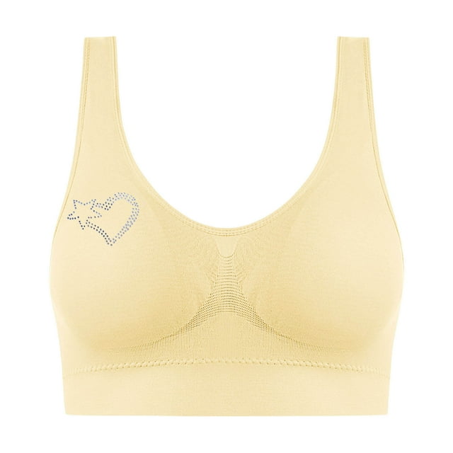 Women's Adjustable Ribbed Bra - Wireless Seamless Bralette | Lightweight Full Coverage with Wide Straps for Large Bust Support