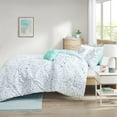 thumbnail image 3 of Intelligent Design 5-Piece Printed and Pintucked Fabric Comforter Set in Blue, 3 of 12