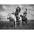 thumbnail image 2 of Vintage Photography 24x19 Black Ornate Wood Framed with Double Matting Museum Art Print Titled - Native Americans on Horses, 2 of 4