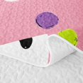 thumbnail image 5 of Feelyou Cartoon Ghost Boo Twin Quilt Set, Cute Polka Dot Twin Coverlet Set, Pink White, 2 Pieces, 1 Comforter and 1 Pillowcase, 5 of 7