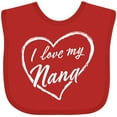 thumbnail image 3 of Inktastic I Love My Nana in White Chalk Heart Boys or Girls Baby Bib, 3 of 4