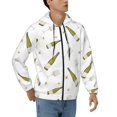 thumbnail image 4 of Zip Up Hoodies for Men - Cartoon Champagne Print Long Sleeve Comfrt Men'S Fashion Hoodies & Sweatshirts, Jackets for Men Hoodies Pullover Clothing Clothes with Pouch, 4 of 5