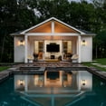 thumbnail image 5 of C Cattleya 2-Pack Matte Black Outdoor Wall Lights with Clear Glass Shade, 5 of 7