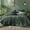 B1-Deep Forest, variant on 7 Pieces Queen Comforter Set, Olive Green Bed in a Bag Reversible Queen Bedding, with Comforter Sheets Pillowcases Shams