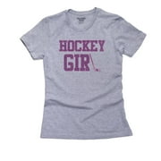 Hockey Girl Inspirational Graphic Design Women's Cotton Grey T-Shirt