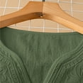thumbnail image 6 of kaondbfi Summer Tops for Women Women's Casual Solid Color Ruched Linen Cotton Shirt Top Womens Essentials Fashion Clothing, 6 of 6