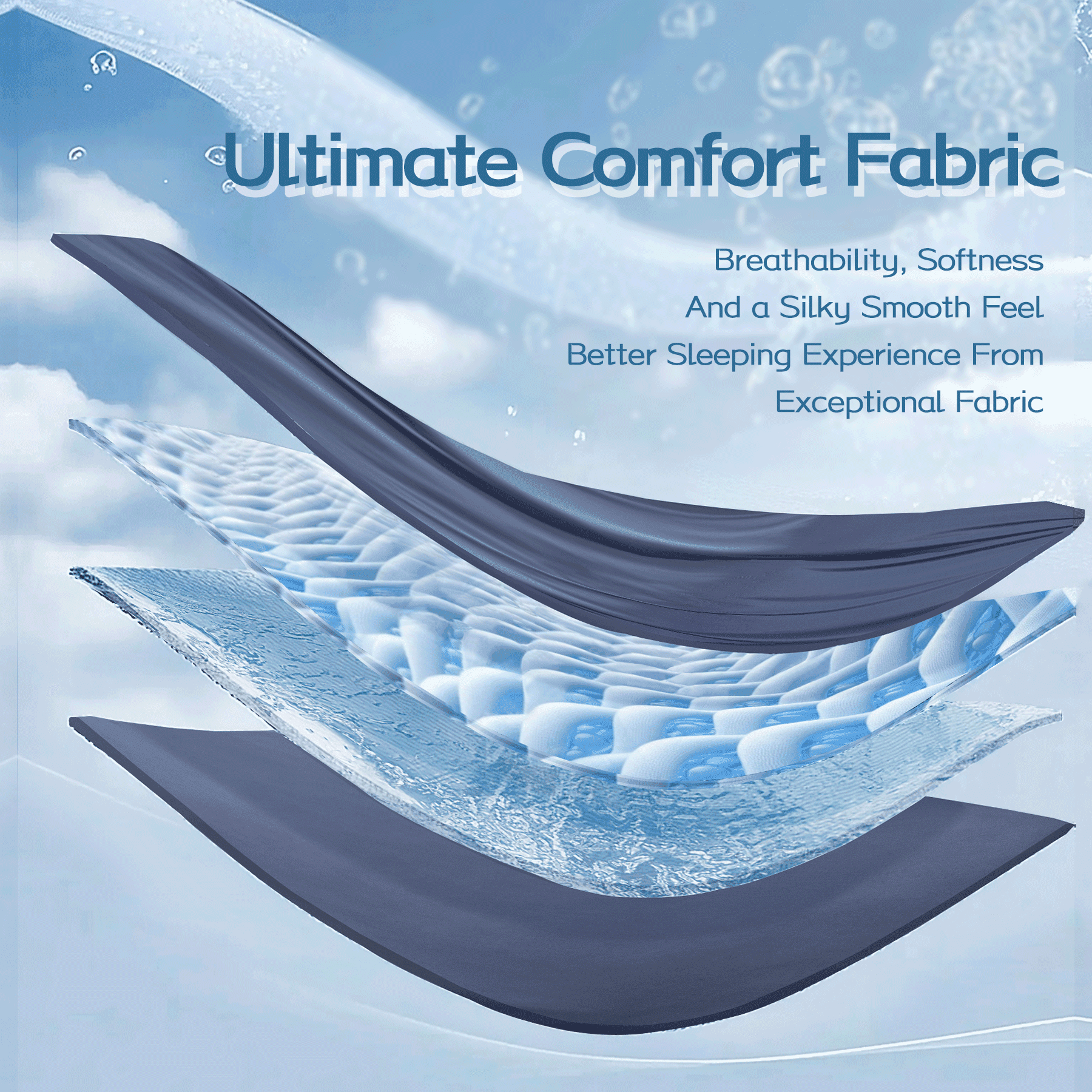 Cooling Comforter Queen Size, Cooling Blankets for Hot Sleepers and Night Sweats,TENCEL™ Lyocell Summer Comforter Blue