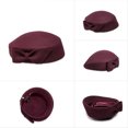 thumbnail image 2 of Women’s Warm Wool Beret Beanie Hat with Bowknot Stylish Winter Cap for Ladies, Cozy Red Headwear, 2 of 3