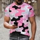 thumbnail image 1 of Ceisia Men's Slim Fit Pink Glitter Camouflage Print Crew Neck Short Sleeve Casual T-Shirt Gifts, 1 of 9