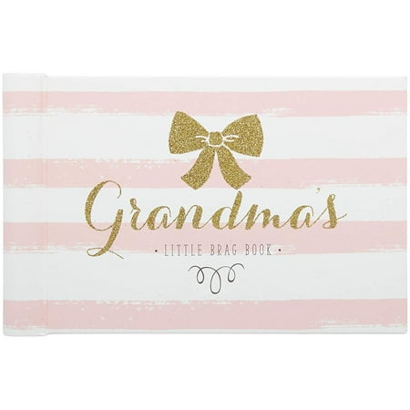 Photo Album Small C.R. Gibson, Grandmas Brag Book, Small Photo Album Baby Book for Girls, 20 Pages, 4.5 x 7.25 ()