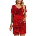 thumbnail image 2 of Tenues Deux Pièces Économies d'Été Liquidation 2022! Pyjama Décontracté à Col Rond Manches Courtes Deux Pièces Confortable pour la Maison Ensemble de Sport, 2 of 7