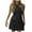 Black, variant on Lovskoo Womens Sleeveless Pleated Dress Bow Tie Front A Line Solid Color Pullover Round Neck Bow Zipper Back Mini Dress Beige