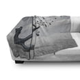 thumbnail image 3 of Birds Soft Flannel Fleece Throw Blanket, Anchor Turns into Group of Flying Birds Seagulls for Liberty and Hope Mood Graphic Art, Cozy Plush for Indoor and Outdoor Use, 50" x 70", Grey, by Ambesonne, 3 of 6