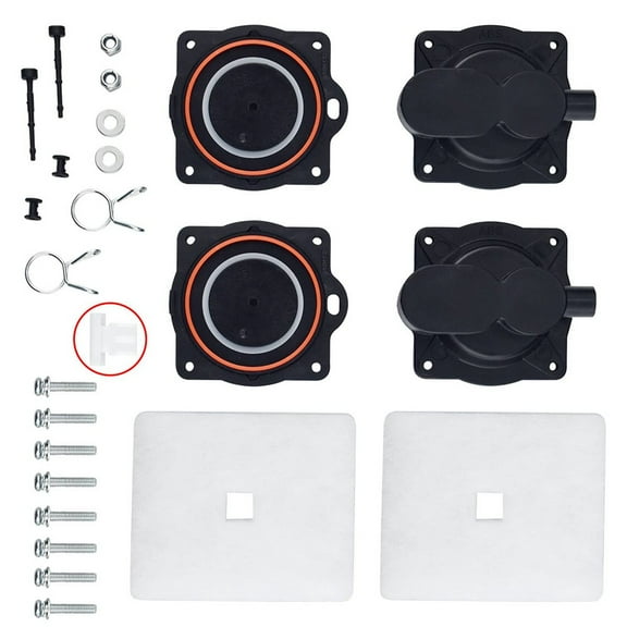 Air Pump Rebuild Kit with White Switch, Replacement Parts for Aerator Models Including CS103EL, AS500, AA500, DF-50, H365, H450, H500, LA500, LAR500, H600