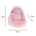 thumbnail image 4 of oshhnii Cat Bed Semi Enclosed Pet Cat Nest Kitty Warm Cozy Non Slip Bottom Puppy Potable Pink L, 4 of 9
