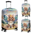 thumbnail image 2 of Welcome Spring Fairy Cavalier King Charles Spaniel in Flower Meadow Travel Luggage Cover Dog Lover Gifts Suitcase Dust Protective Decor - 13002, 2 of 5