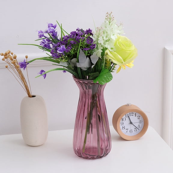 HINTRMENT European Vintage Glass Flower Vase for or Dried Arrangements, Ideal for Living Room and Bedroom Decor