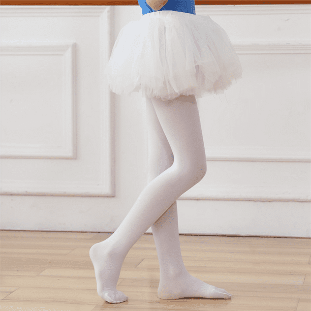 Microfiber Dance Tights, Ballerina Black White