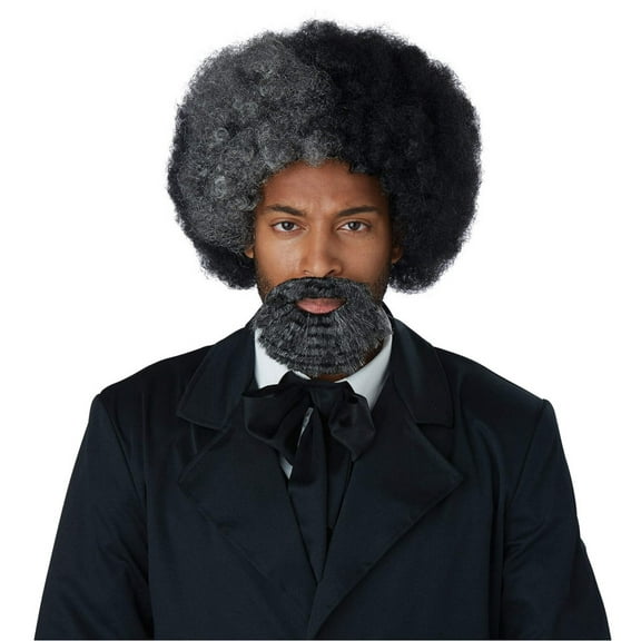 California Costumes Frederick Douglass Wig Goatee Black Halloween Costume Wig, for Adult