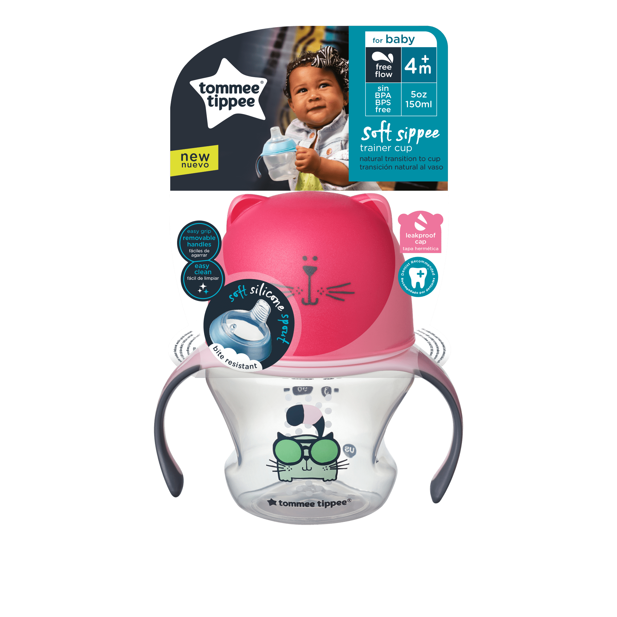 Tommee Tippee Natural Transition Soft Spout Sippy Cup – 4+ months, 1pk