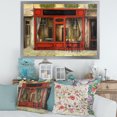 thumbnail image 3 of Red Facade of Charming Shop In Paris Street I 32 in x 16 in Framed Painting Canvas Art Print, by Designart, 3 of 4