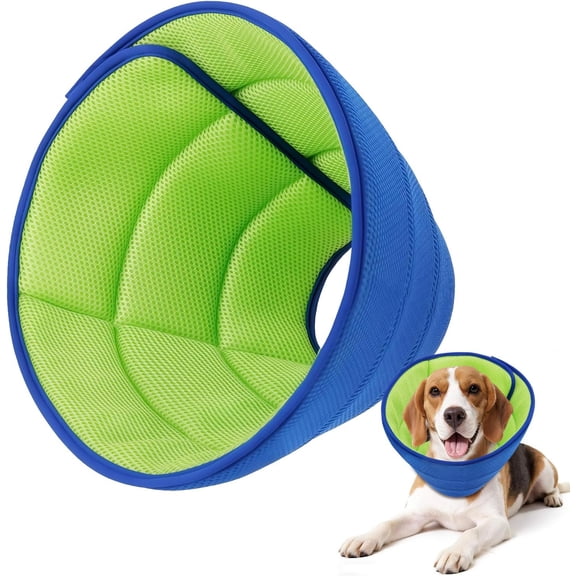 Upgrade Soft Dog Cone Collar, Dog Cone Alternative to Stop Licking After Surgery, Adjustable Comfy Cones for Small/Medium/Large Dogs, Light-Weight Mesh Fabric Elizabethan Collars (XL)