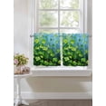 thumbnail image 4 of St. Patrick's Day 2 Panel Kitchen Curtains for Small Windows, Farmhouse Spring Green Clovers Plants Bathroom Tier Curtain, Short Window Treatment for Bedroom/Living Room 55"x24", 4 of 6