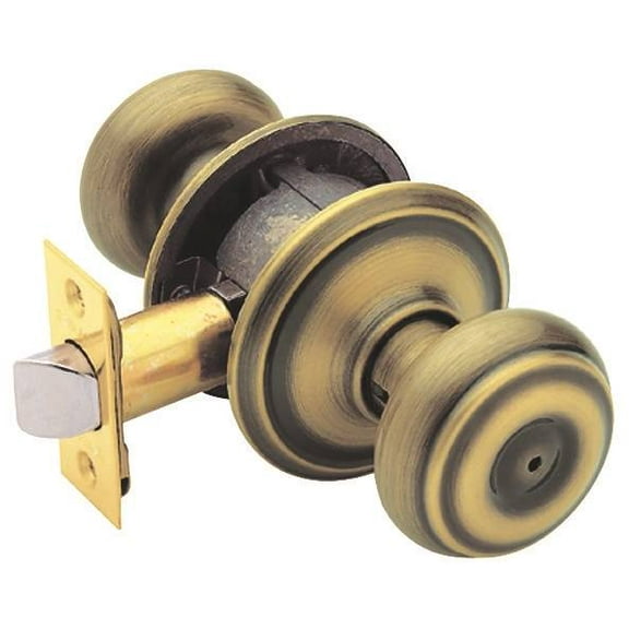 Schlage F40VGEO609 Georgian Privacy Knob, Antique Brass