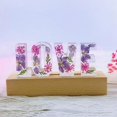 thumbnail image 1 of Lámpara de auténticas conservadas flores eternas románticas led lámpara para boda, Valentín, - Púrpura Colco Luz de noche de amor, 1 of 7