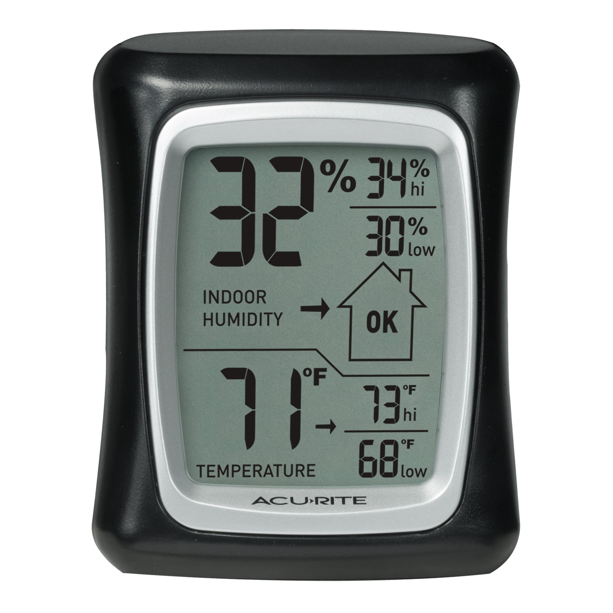 (4 pack) AcuRite Indoor Digital Thermometer & Hygrometer (Thermohygrometer); 3"x2.5"x1.3", 0.28 lbs (00325)