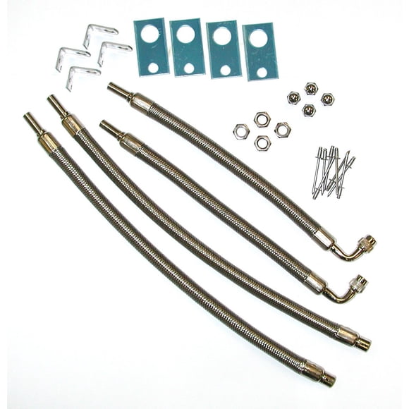 Wheel Master Valve Stem Extension 8001 Used With 16 Inch To 19-1/2 Inch Diameter Wheels; Stainless Steel; Hub Mount; Set Of 4
