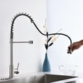thumbnail image 4 of Brushed Nickel Single Handle Commercial Modern Spring High Arc Kitchen Faucet Water Filter System Bends as You Want, 4 of 6