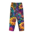 thumbnail image 3 of Lsque Psychedelic Sunflowers Print Women's Pajama Pants, Lounge Pant - Comfortable Home Wear,Elastic Waistband, Stylish Design-Medium, 3 of 9