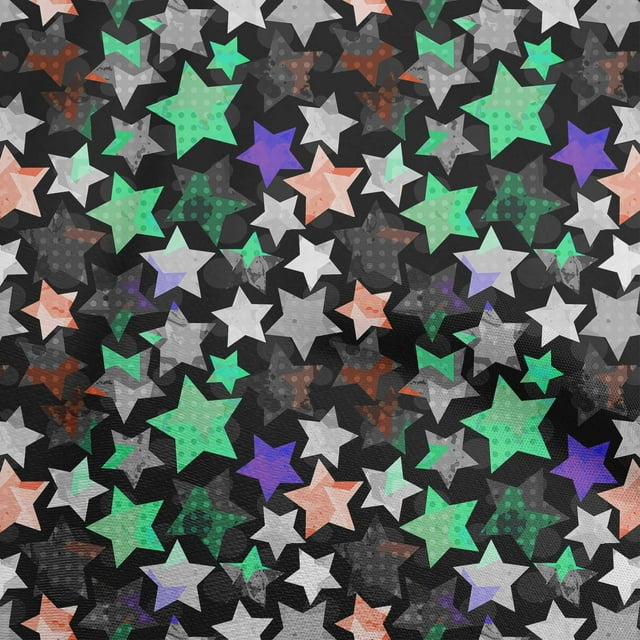 oneOone Silk Tabby Black Fabric Galaxy Craft Projects Decor Fabric Printed By The Yard 42 Inch Wide