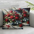 thumbnail image 3 of Leisuo  Red Rose Pillow Covers Throw Pillow Covers Rose Decorative Pillow Case Modern Home Decor for Sofa Couch Bed White, 3 of 5