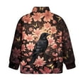 thumbnail image 5 of Uourmeti Pink Flower Crow Girls Party Sweatshirt Half Zip Pullover Trendy Top for Birthday Vacation Celebration Fun Event with Friends Size 13-14, 5 of 7