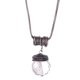 thumbnail image 1 of Collar Zulema con Colgante de bola de cristal transparente vintage cadena larga negra, 1 of 8