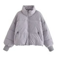 thumbnail image 3 of Vedolay Warm Winter Jacket Autumn Casual Loose Winter Coat Jacket Coat Grey,L, 3 of 4