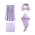 thumbnail image 2 of Puntoco Coral Velvet Bath Four-Piece Set towel Bath towel Dry Hair Cap Headband Soft and Absorbent, 2 of 2
