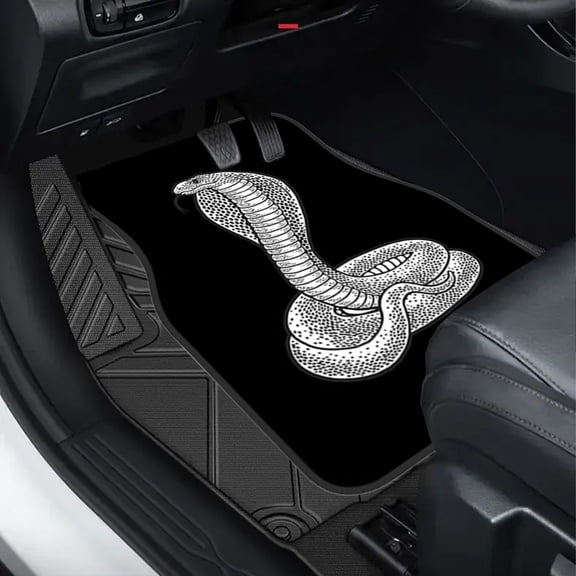 Aurorax Universal Car Floor Mats Set of 2,Stain Resistant Carpet Foot Mats for Vehicle Set of 2 Durable Universal Fit Car Interior Accessories for Sedan SUV Truck Black