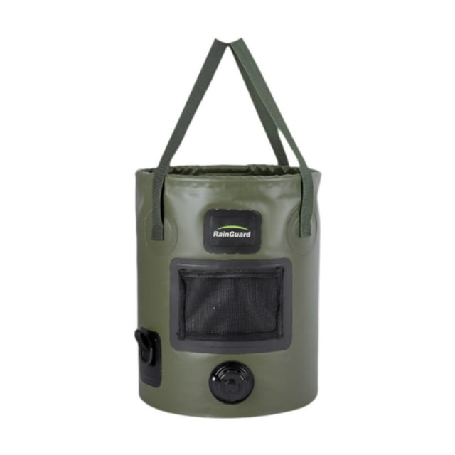 Cubo de pesca Kusrkot 25 l Lavabo Cubo Plegable para Pesca Navegación Camping Verde