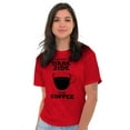 thumbnail image 4 of Come to the Darkside We Have Coffee Plus Size Crewneck Graphic Tee Shirt Brisco Brands 3X, 4 of 5