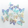 thumbnail image 4 of SUNYOK 72Pcs 3D Butterfly Wall Decor, Butterfly Wall Stickers 6 Styles 3 Sizes, Removable Butterfly Cake Decorations for Party, Birthday, Wedding, Shiny Rainbow Silver, 4 of 9