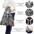 thumbnail image 5 of 5 Pack Foldable Shopping Bag,Black Halloween Spider Webs Reusable Grocery Bags with Pockets,Large Reusable Tote Bags with Handles Waterproof & Lightweight, 5 of 6