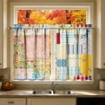 thumbnail image 4 of 2D Print Kitchen Short Curtain, Washable Decorative Half Window Curtain, Waterproof Light Filtering for Home Cafe Style(B), 4 of 6